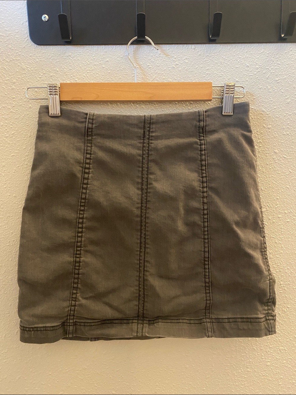 Women's Grey Casual Mini Skirt